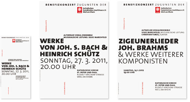 Corporate Design Benefizkonzert Caritas